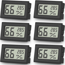 Vaikby 6-Pack Room Thermometer Hygrometer - Digital Humidity Meter & Temperature Gauge with Large LCD Display for Home, Office, Greenhouse, Baby Room