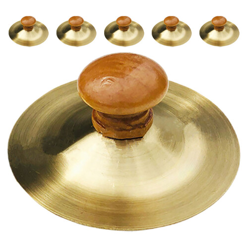 30St Mini Kindercymbalen Goud Metaal Handpercussie Instrument 1