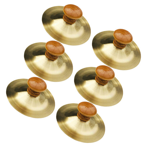 30St Mini Kindercymbalen Goud Metaal Handpercussie Instrument 2