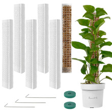 Vicloon Plastic Moss Poles, 6PCS Moss Pole, 24inch Plant Poles for Climbing Plas