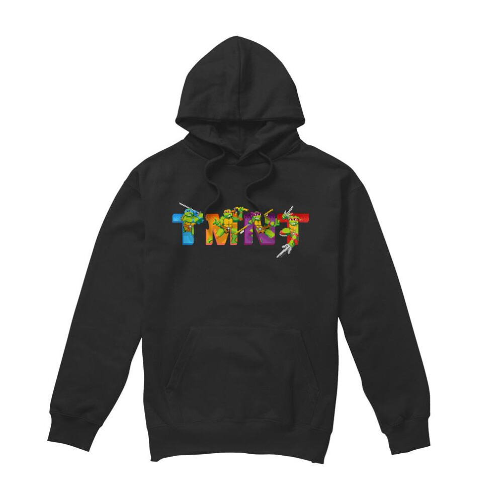 Teenage Mutant Ninja Turtles (Xxl, ) Mens Arcade Main Screen Hoodie Black