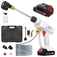 Cordless Pressure Washer, 6-in-1 Nozzle Portable Battery Powered Pressure Washer Handheld, Portable High Pressure Cordless Power Washer for Car/Floor