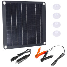 30W 12V Solar Battery Charger, Trickle Charger Maintainer with Built-in Intelligent Charge Controller, IP68 Waterproof Solar Panel for Car, Boat, Mar
