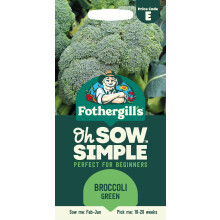 Fothergill's Oh Sow Simple, Broccoli Green Vegetable Seeds, Sow: Feb–Apr