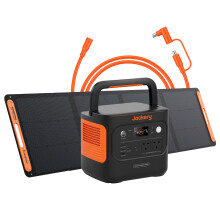 Jackery Explorer 2000V2 Portable Power Station + 200W Solar Panel + 5M Extension Cable, 2040Wh LiFePO4, 2000W AC & 100W USB-C Output, 1-Hour Fast Cha