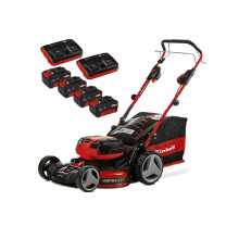Einhell 36V Cordless Lawnmower With Battery (x4) and Twin-Charger (x2),Power X-Change, 47cm Cutting Width, 75L Grass Box, 6 Cutting Heights 3413200