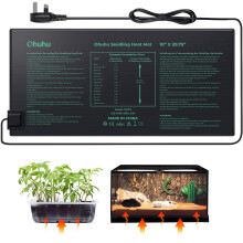 Ohuhu Seedling Heat Mat Heated Propagator, Plant Heating Mat Plant Warm Mat IP67 Waterproof, 21W Hydroponic Heating Pad Greenhouse Heating Pad for Se