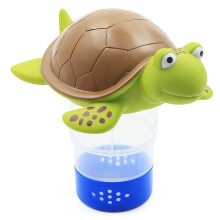 Floating Chlorine Dispenser,Swimming Pool Spa Hot Tubs Chemical Dispenser Adjustable Floating Tablet Chlorine Holds 3 Inch Chemical Tablets (Turtle)