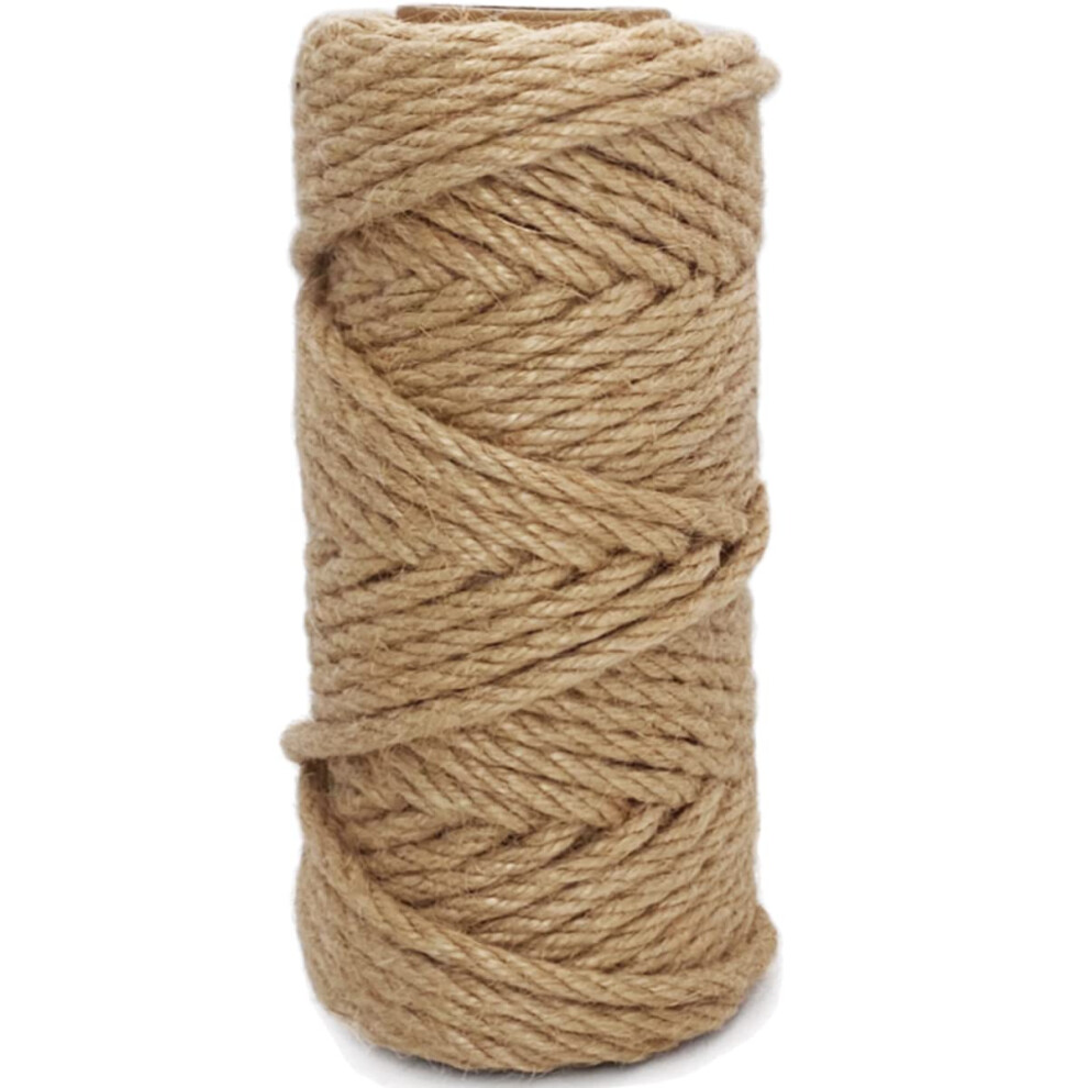 Leecogo 6Mm Jute Rope, 66 Feet 4 Ply Heavy Duty And Thick Twine Rope 37357757
