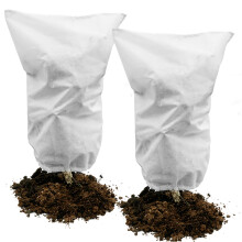 Muzhira 2pcs Plant Fleece Frost Protection Jackets, 50gms 80cm x 100cm Winter Garden Fleece Bag, Plant Cover for for Potted Plant Winter Plant Protec