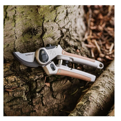 Kent and Stowe Surecut All Purpose Lite Bypass Secateurs, Grey/Copper 2