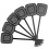 MR.SIGA Heavy Duty Long Handle Fly Swatter, Black, 6 Pack 6