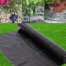 AGGAFA 110gsm (2M x 5M) 100% Virgin Material. Premium Heavy Duty Weed Barrier Fabric for Landscaping, Farming, Gardening and Agriculture. Durable Wov
