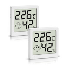 Digital Hygrometer Thermometer Mini, Indoor Room Temperature Monitor and Humidity Meter Temperature Humidity Gauge with Comfort Display for Home Offi