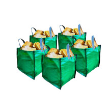 A&A SUPPLIES UK - 5 x Garden Waste Bags - 90 Litre - Sacks - With Bottom Handles - 45x45x45cm - Heavy Duty Garden Recyclable for Grass Leaves Storage