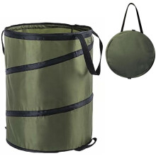 Garden Waste Bag & Camping Trash Can,Collapsible Oxford Cloth Pop-Up Sack with Handles, Reusable Bin for Leaves Rubbish Toys, Ideal for Gardening Hik