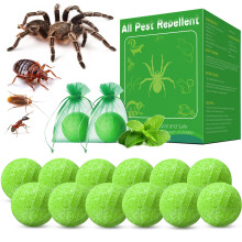 12 Pack Natural Spider Repellent Indoor - Natural Peppermint Oil Spider Repellent Balls for House Garage to Anti Pest Spiders, Mice, Roaches, Squirre