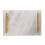 Hestia Marble Tray with Metal Handle - White 1