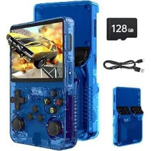 Febotak R36S Retro Handheld Game Console, 128GB Retro Gaming Console with 30+ Mainstream Emulators, 40,000+ Classic Games, Open Source Linux System,