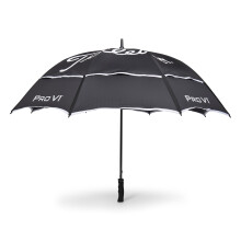 Titleist Tour Double Canopy Golf Umbrella, Black/White