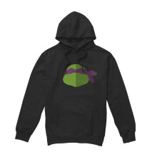 (S, Black) Teenage Mutant Ninja Turtles Mens Donatello Face Hoodie