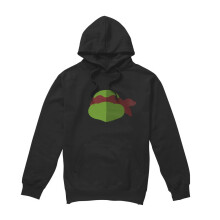 (S, Black) Teenage Mutant Ninja Turtles Mens Raphael Face Hoodie