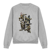 (S, Sport Heather) Teenage Mutant Ninja Turtles Unisex Adult Shinobi Sweatshirt