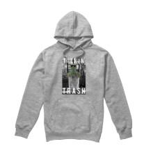 (S, Athletic Heather) Sesame Street Unisex Adult Talkin Trash Heather Hoodie