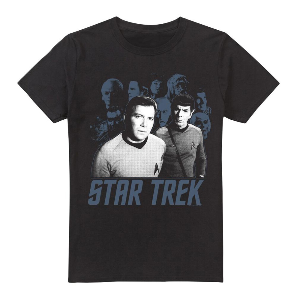 Star Trek (Xxl, ) Mens Kirk Spock & Company T-Shirt Black