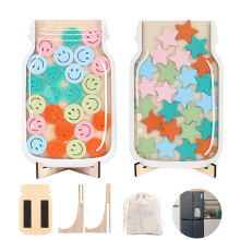 2Pack Reward jar reward jar magnetic,Smiley Face Reward Behavior Jar for Kids,Reward Jar With Stars,reward jars for children Motivate Good Behavior R