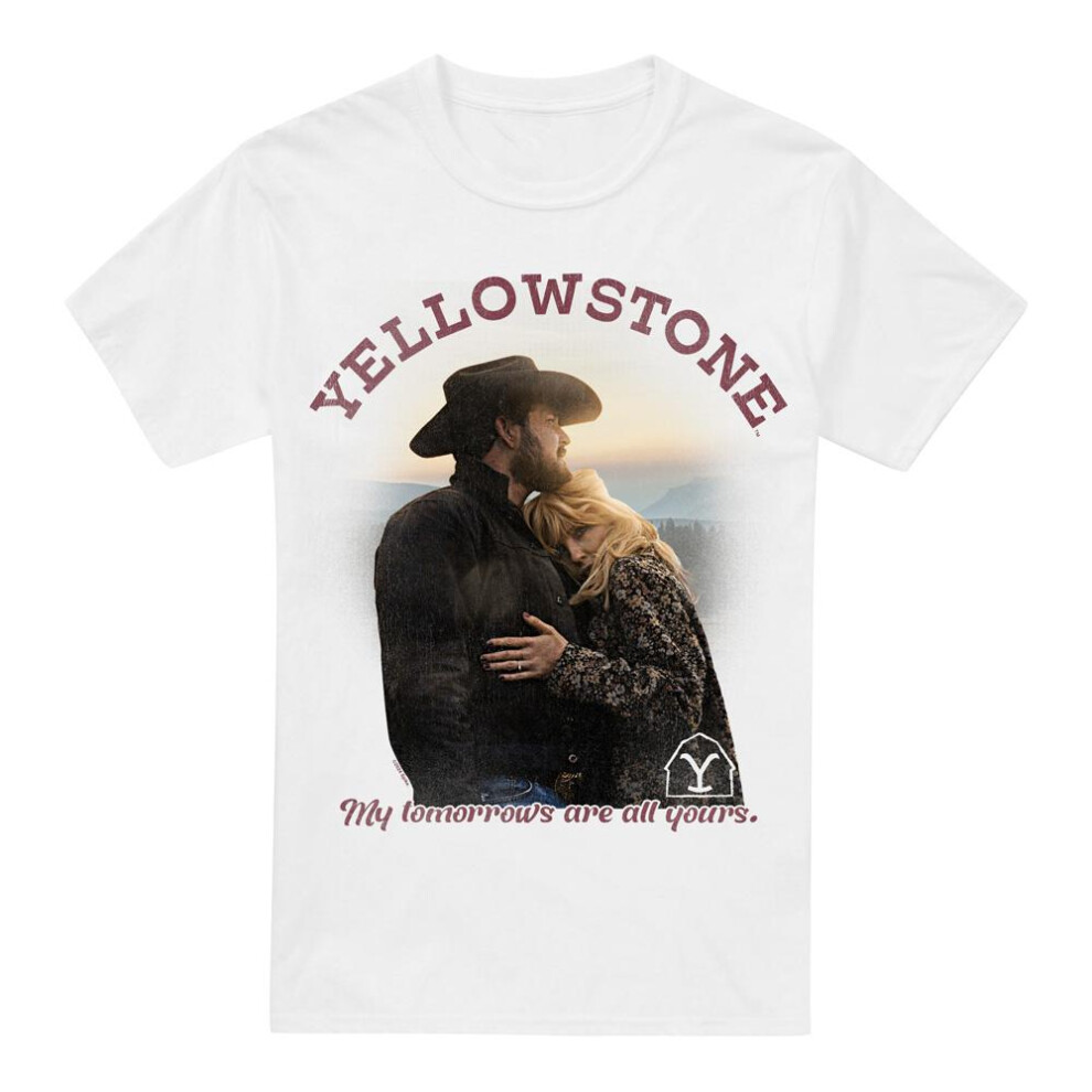 Yellowstone (4Xl, ) Mens Tomorrows Rip & Beth T-Shirt White