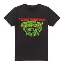(XL, Black) Teenage Mutant Ninja Turtles Mens Mutant Mayhem Logo T-Shirt