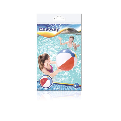 Bestway Bestway 31021 Inflatable Panel Beach Ball, Ideal for Beach/Pool Use, Multiple Sizes, White, 20 Inch 2