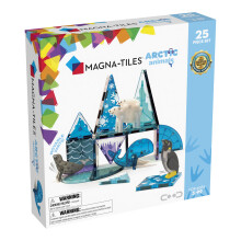 Magna-Tiles Arctic Animals 25-Piece Set - 3D magnetic building tiles, Clear Colours