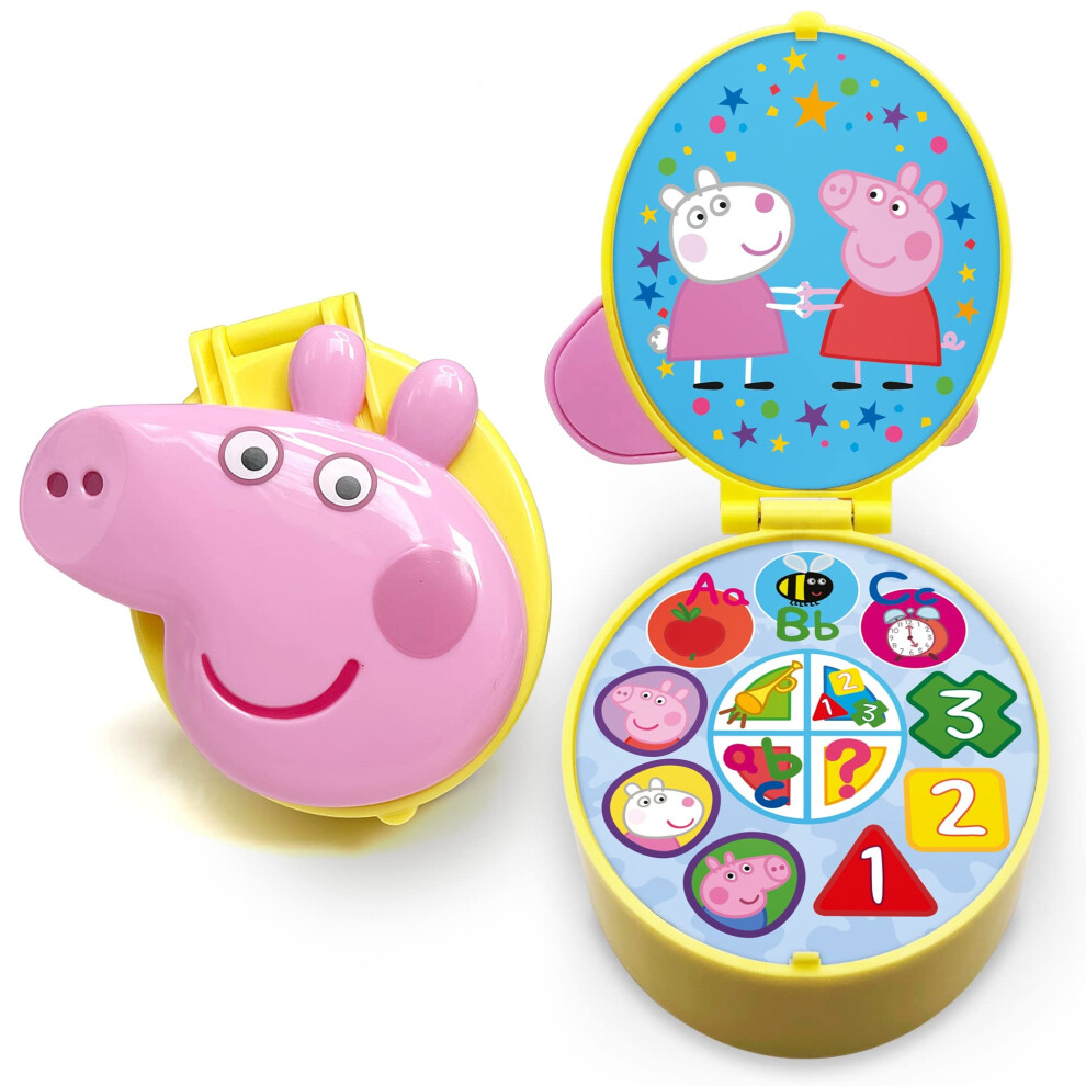 New Peppa Pig Pp17 Peppa's Flip Up Learning Pad For Kids - Interactive Learning And Child Development,Colours And Numbers Recognition,Coordination And Co Light