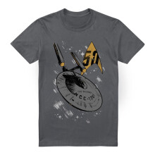 (XL, Charcoal) Star Trek Mens Enterprise Dash T-Shirt