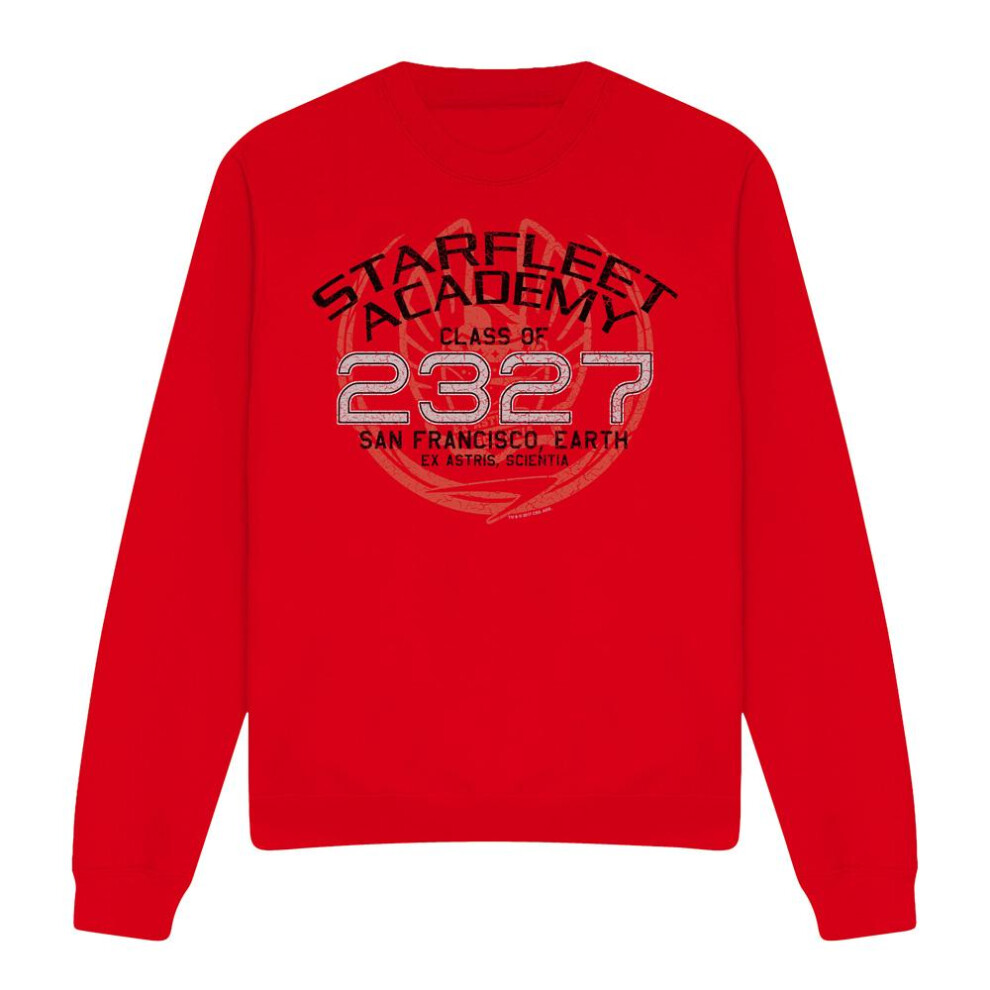 Star Trek (M, ) Unisex Adult Graduation Jean-Luc Picard Sweatshirt Red