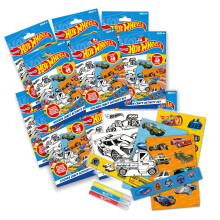 BLADEZ Hot Wheels Sticker Craft Activity Set - 40 Pieces, Paper Stickers, Cartoon Style, Car & Automobile Themed, Indoor Use, Perfect for Boys, Party
