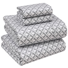 RUVANTI 100% Cotton Sheets Queen Size Set, 4 Pieces, Soft & Breathable Percale Weave Bedding, Deep Pocket 16", Hotel Standard, Crisp Cool Feeling, Dur