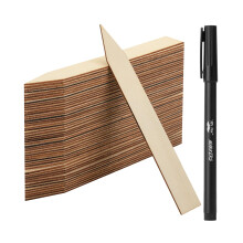 Mr. Pen- Houten Plantlabels met Marker, 100 Stuks, 6, Houten Plantmarkers, Tuinlabels