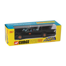 Corgi Diecast Model Cars - RT26701 Batmobile with Batman and Robin - Men & Women Souvenir Gifts from UK - Small Die Cast Toy Car Models for Boys, Gif