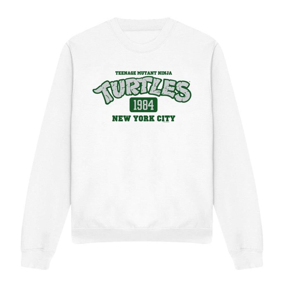 Teenage Mutant Ninja Turtles (L, ) Unisex Adult Est 1984 Nyc Sweatshirt White
