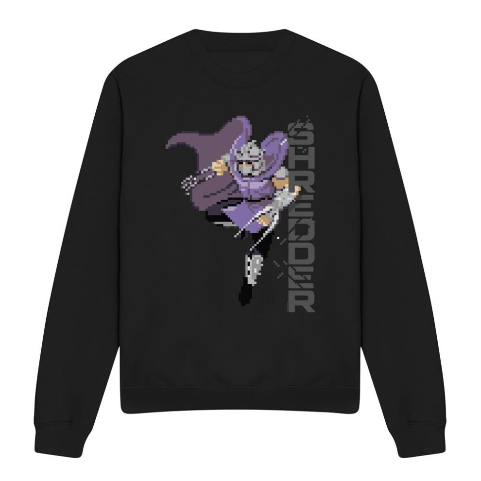 Teenage Mutant Ninja Turtles (Xxl, ) Unisex Adult Arcade Shredder Retro Sweatshirt Black