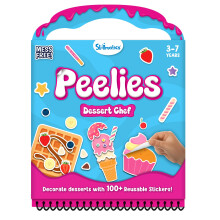 Skillmatics Reusable Sticker Activity Book - Peelies, 100+ Reusable Stickers, 6 Pictures, Mess-Free Fun for Kids, Creative Play & Travel Toy, Gifts f