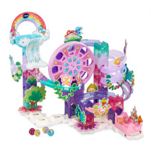 VTech Marble Rush Petal Power, Construction Set for Kids, 96 Building Pieces & 6 Marbles, Interactive Flower Themed Marble Run, Imaginative Play, Sui