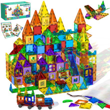 Magneverse 123PCS Magnetic Tiles, 2025 Upgrade Kids Toys - Magnetic Building Blocks Learning Educational Construction Toys Brithdays Xmas Gifts for B