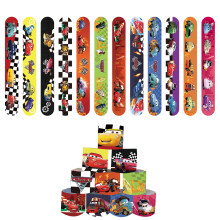 MIZT 24Pcs Slap Bands Cars, Bracelets for Kids Party Bags Fillers, Kid's Party Favors Slap Wrist Bands for Kids Boys Girls, Birthday Christmas Favour