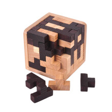 Oostifun Gobus 54 Pieces Wooden Brain Teaser Puzzle T Shape Building Blocks Geometric Jigsaw Puzzle Educational Black and White Puzzles Toy for Kids