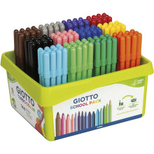 GIOTTO Turbocolor Felt Tip Fibre Pens Fine Tip Nib Schoolpack 144 Colours