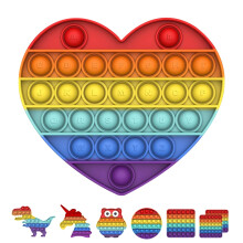 Bdwing Push and Pop Bubble Sensory Fidget Toy, Silicone Sensory Fidget Toy For Kids And Adults, Anxiety Relief Finger Toys, Autism for ADHD Squeeze T